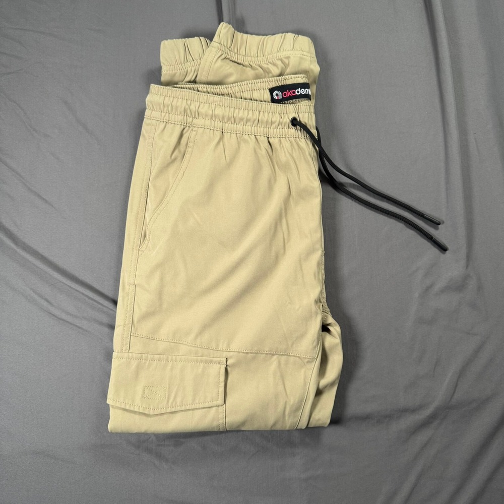 Akademiks NY Jogger Pants Mens Large Tan Stretch Chino Casual
